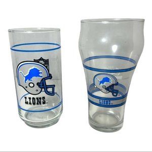 DETROIT LIONS Set of 2 Collectable Glass Set